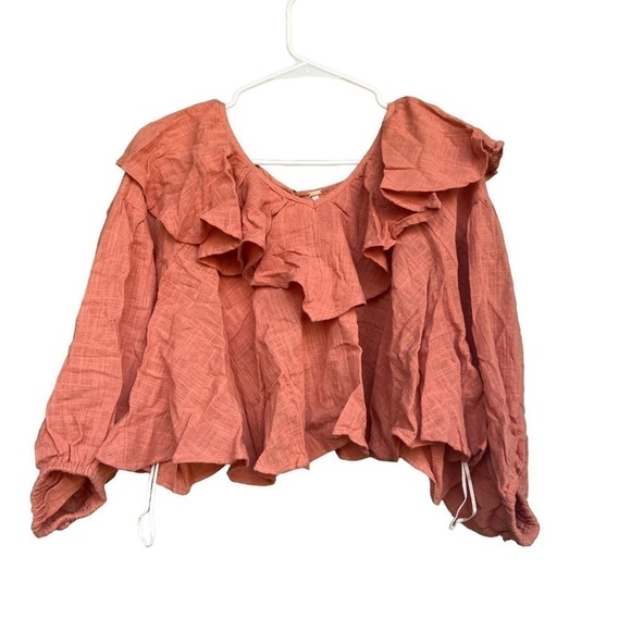 Nwt FREE People Zuri Ruffle Blouse - Picture 4 of 9